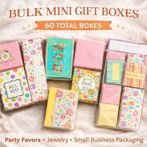 Bulk Mini Gift Boxes – 60 Total | Party Favor Boxes | Jewelry Packaging | NEW